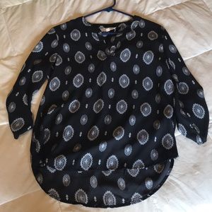 Sheer patterned shirt